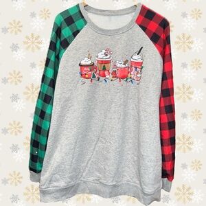 Christmas Sweatshirt NWOT  26" p2p 29" length